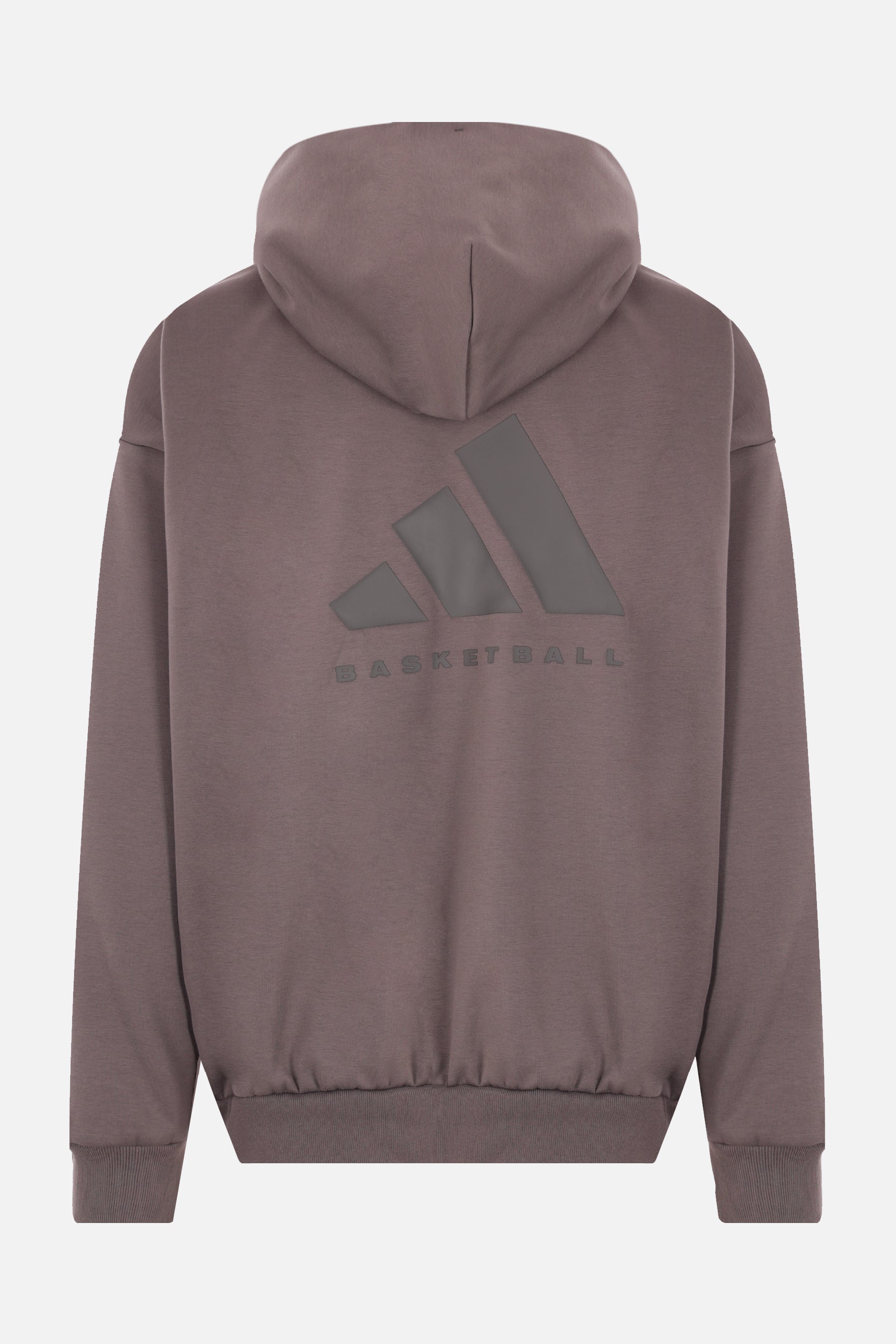 Basketball logo printed recycled fleece hoodie