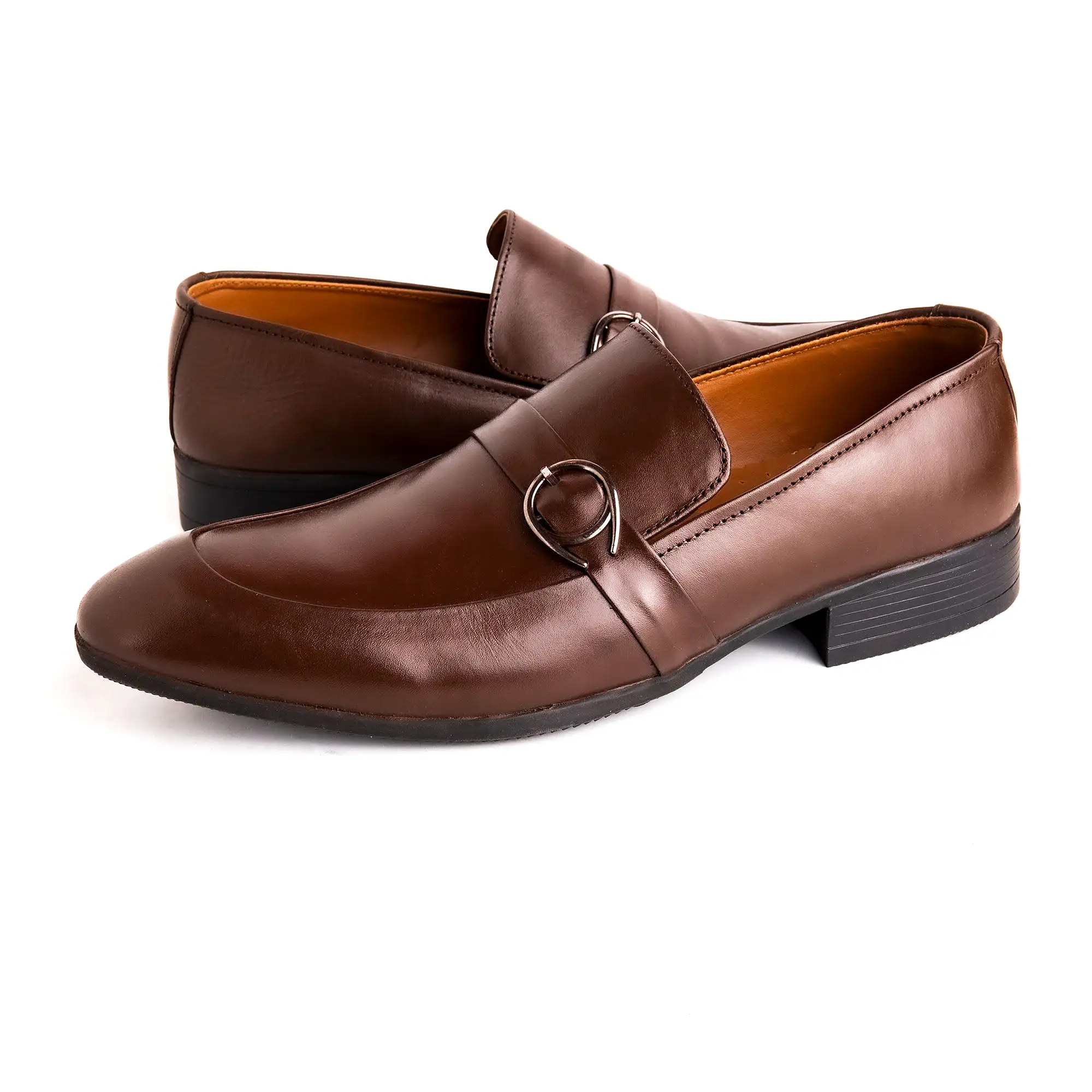 Brown Buckled Leather Formals