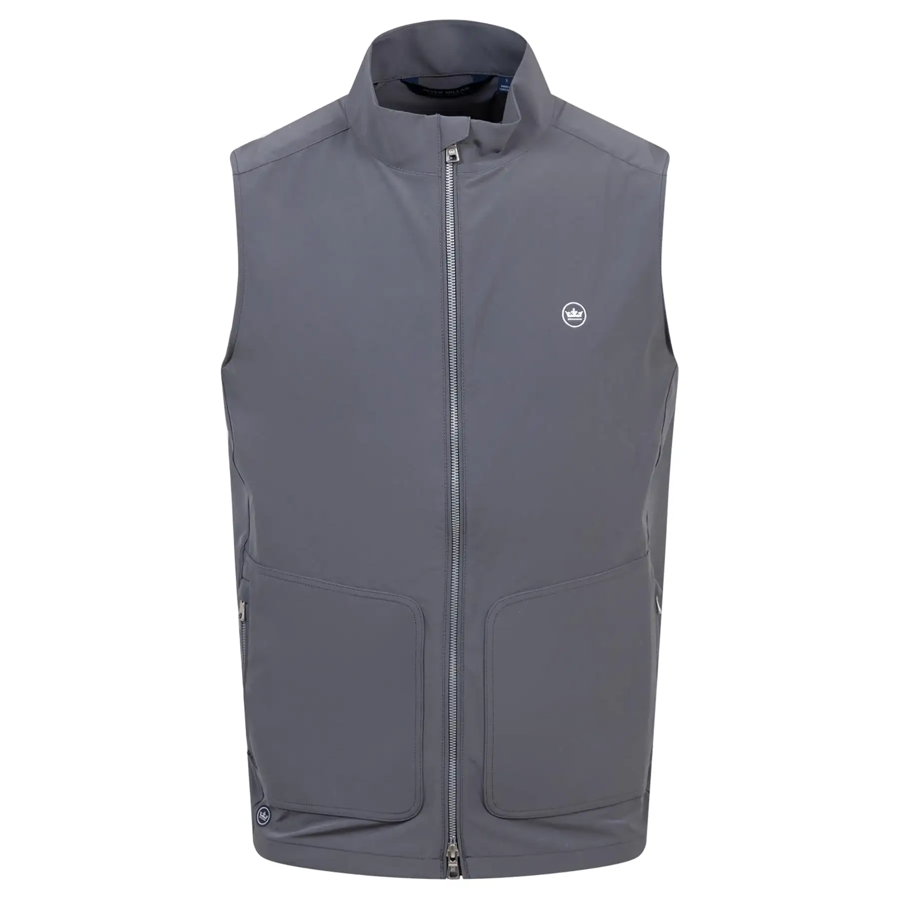 Contour Tailored Fit Full Zip Gilet Iron Grey - SS24