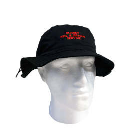 Customised Fire Service Summer Hat Black