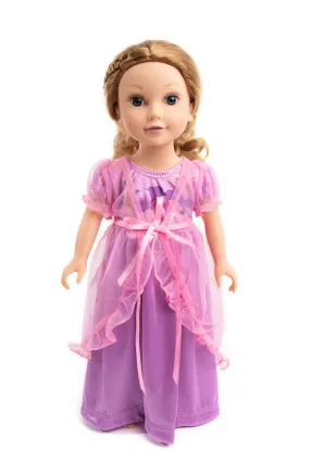 Doll Nightgown Rapunzel with Pink Robe