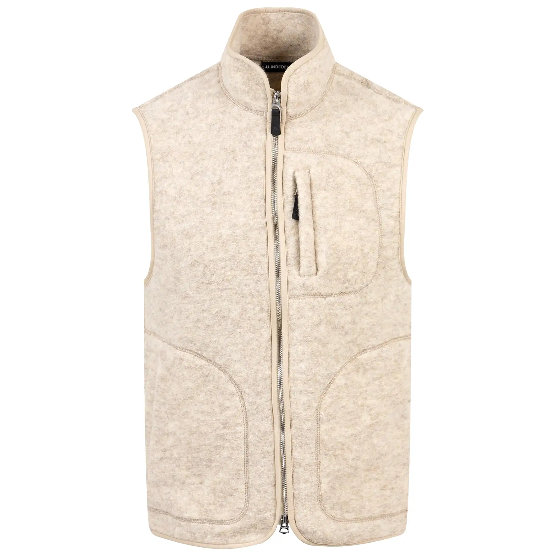 Duncan Wool Fleece Gilet Oyster Grey - AW23