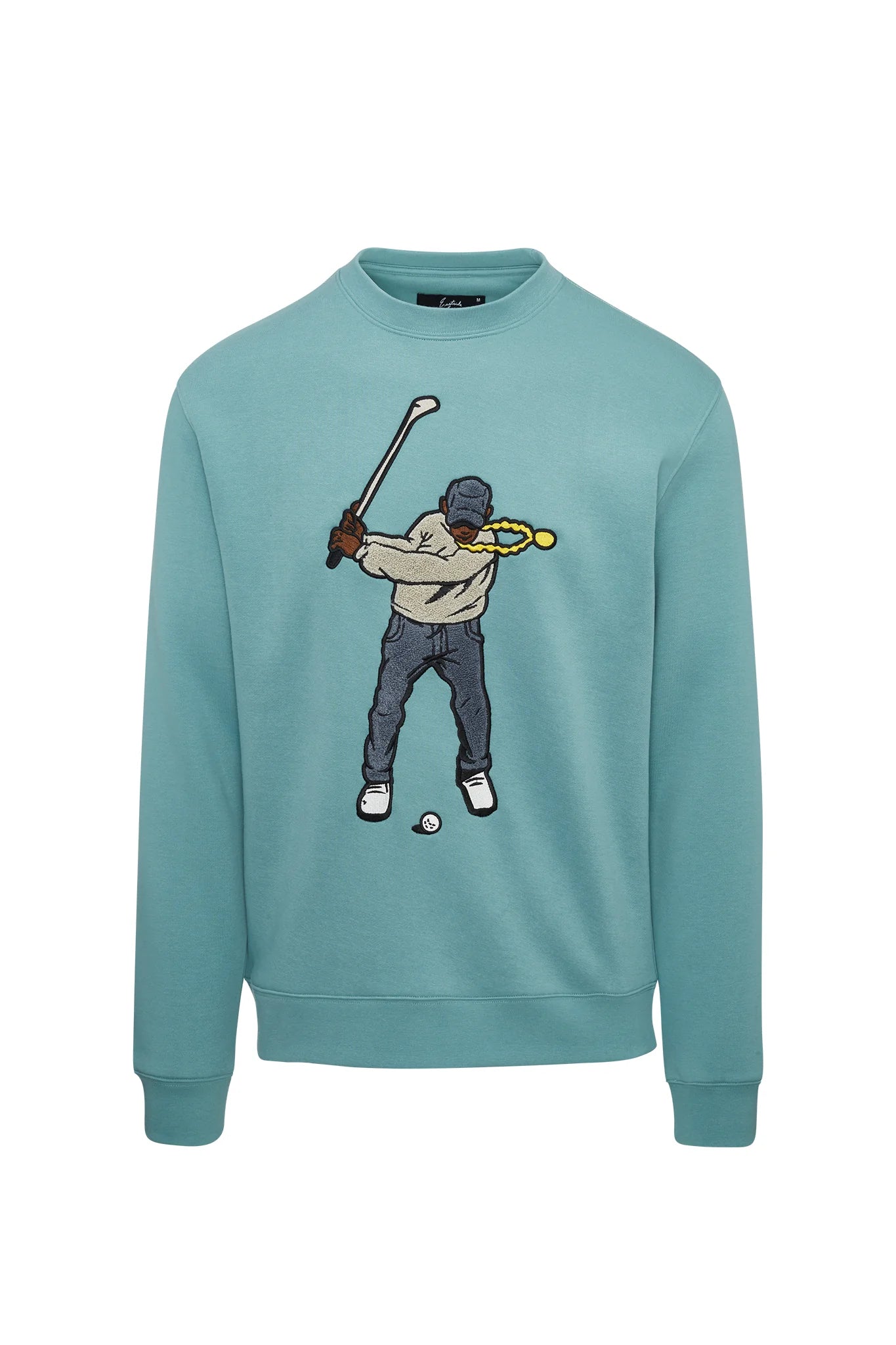 Eastside Golf Men's Core Fleece Crew Swingman (Mineral Green)