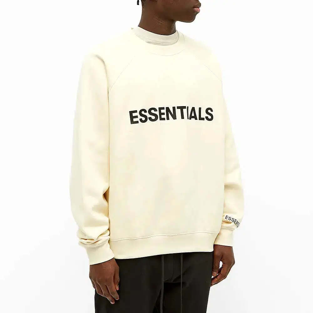 Fear Of God Essentials Front Logo 'Buttercream' Crewneck