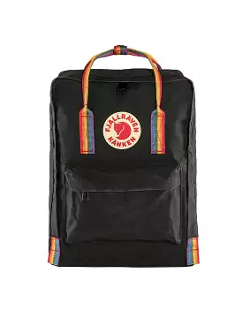 Fjallraven Kanken Classic Backpack Black Rainbow Pattern