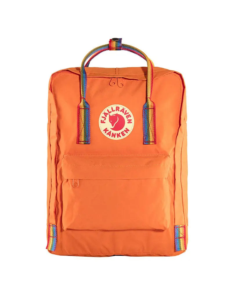 Fjallraven Kanken Classic Backpack Burnt Orange Rainbow Pattern