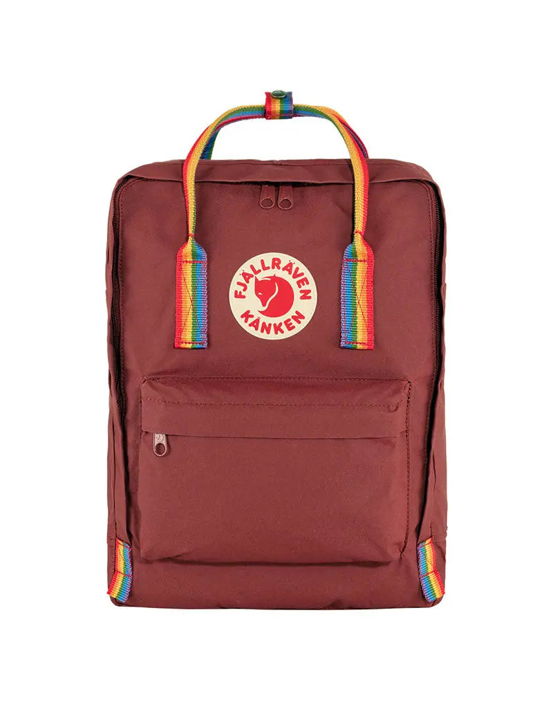 Fjallraven Kanken Classic Backpack Ox Red / Rainbow Pattern