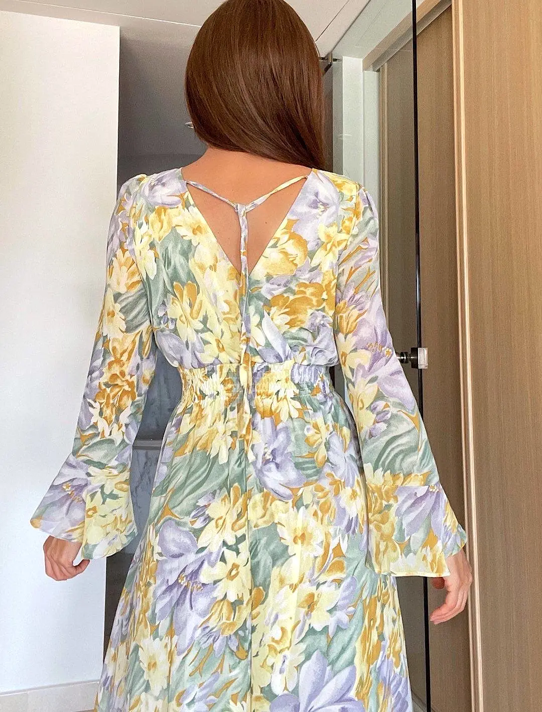 Floral Print Flowy Long Dress