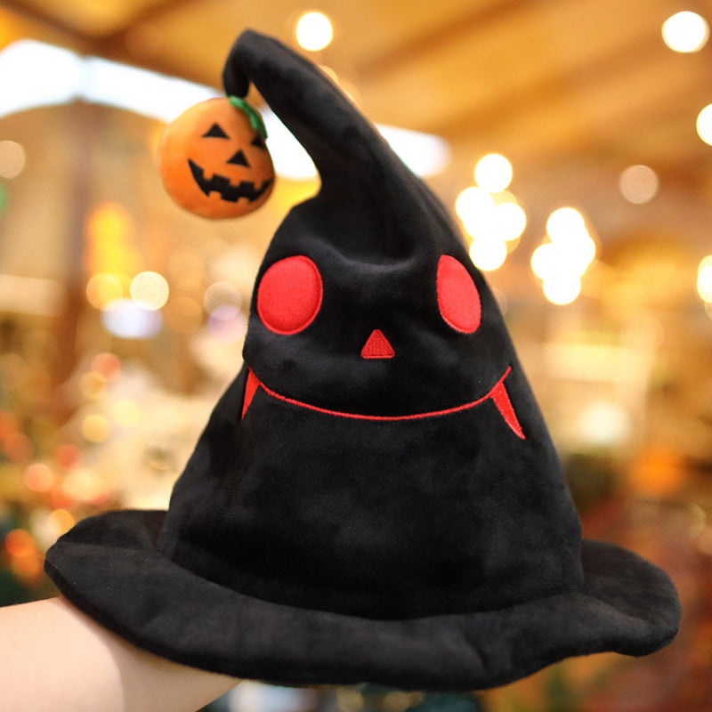 Funny Halloween Pumpkin and Witch Hat