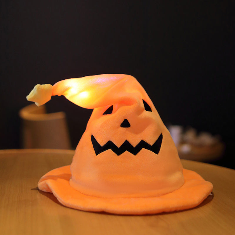 Funny Halloween Pumpkin and Witch Hat