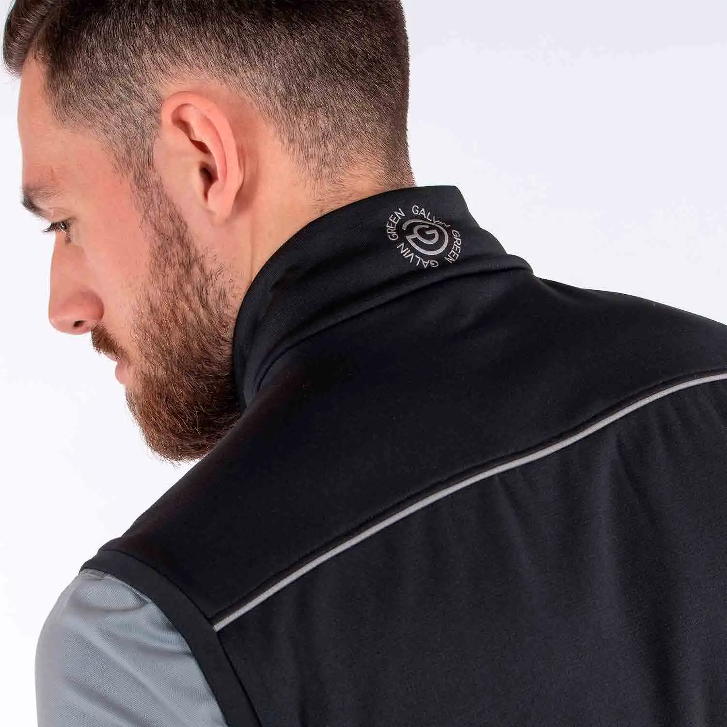 Galvin Green Davon Insula Vest - Black/Sharkskin