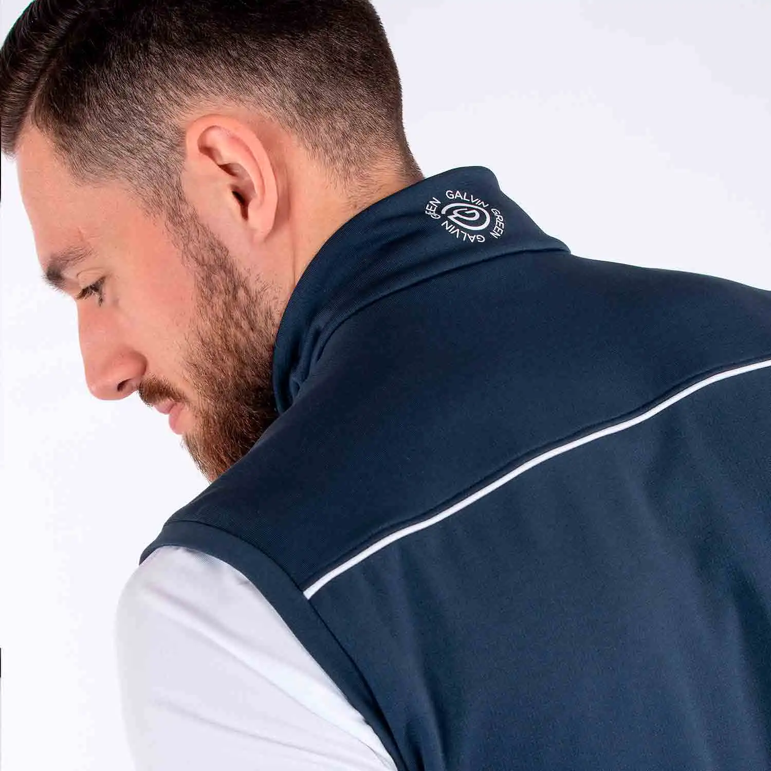 Galvin Green Davon Insula Vest - Navy/White