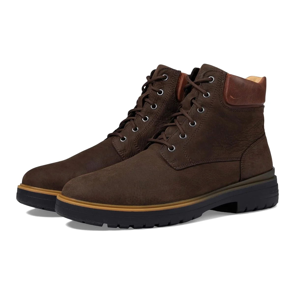 Johnston & Murphy Men's XC4 Henson Plain Toe BT Brown Waterproof Nubuck