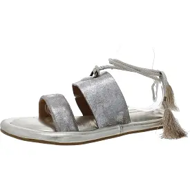 Johnston & Murphy Womens Zoey Faux Suede Metallic Slide Sandals