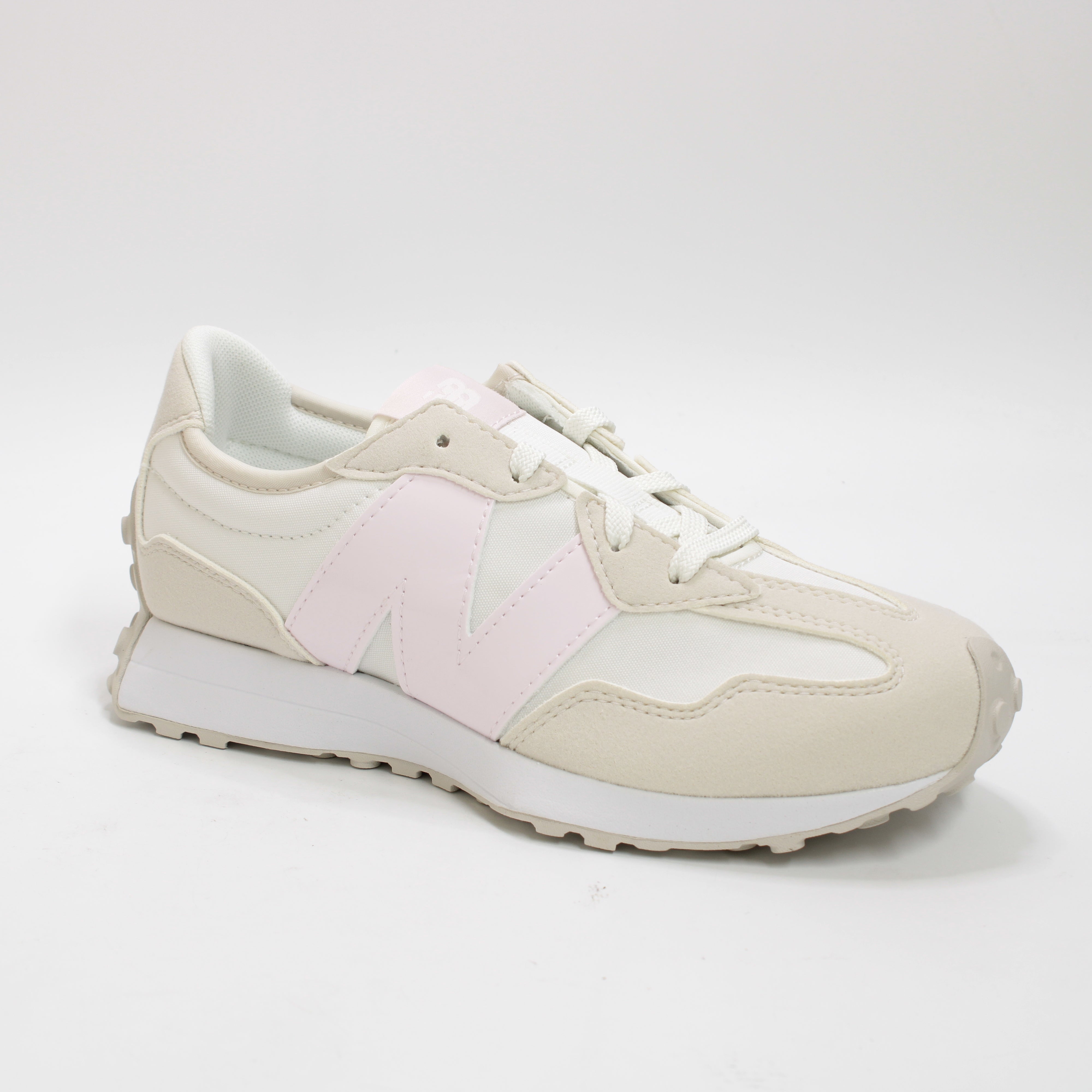 Kids New Balance 327 Gs Trainers Cream Pink