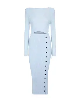 Knitted Slim Cut Cut Out Dress