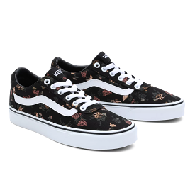 Ladies Garden Floral Black/White Vans Ward Old Skool Styling sale