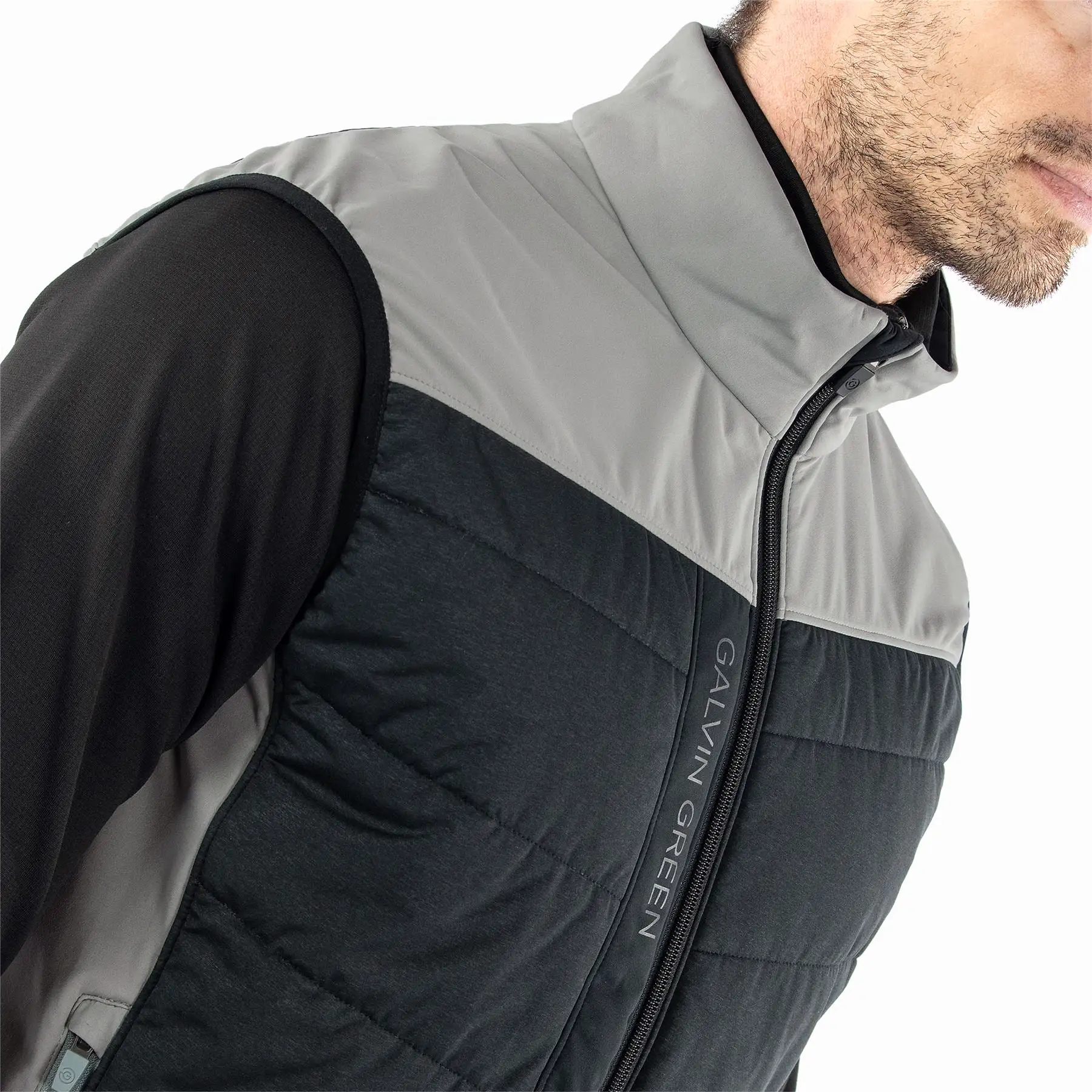 Lauro Interface-1 Full Zip Gilet Sharkskin/Black - SS24