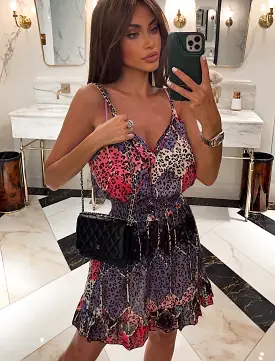 Leopard Print Multi Color Summer Dress