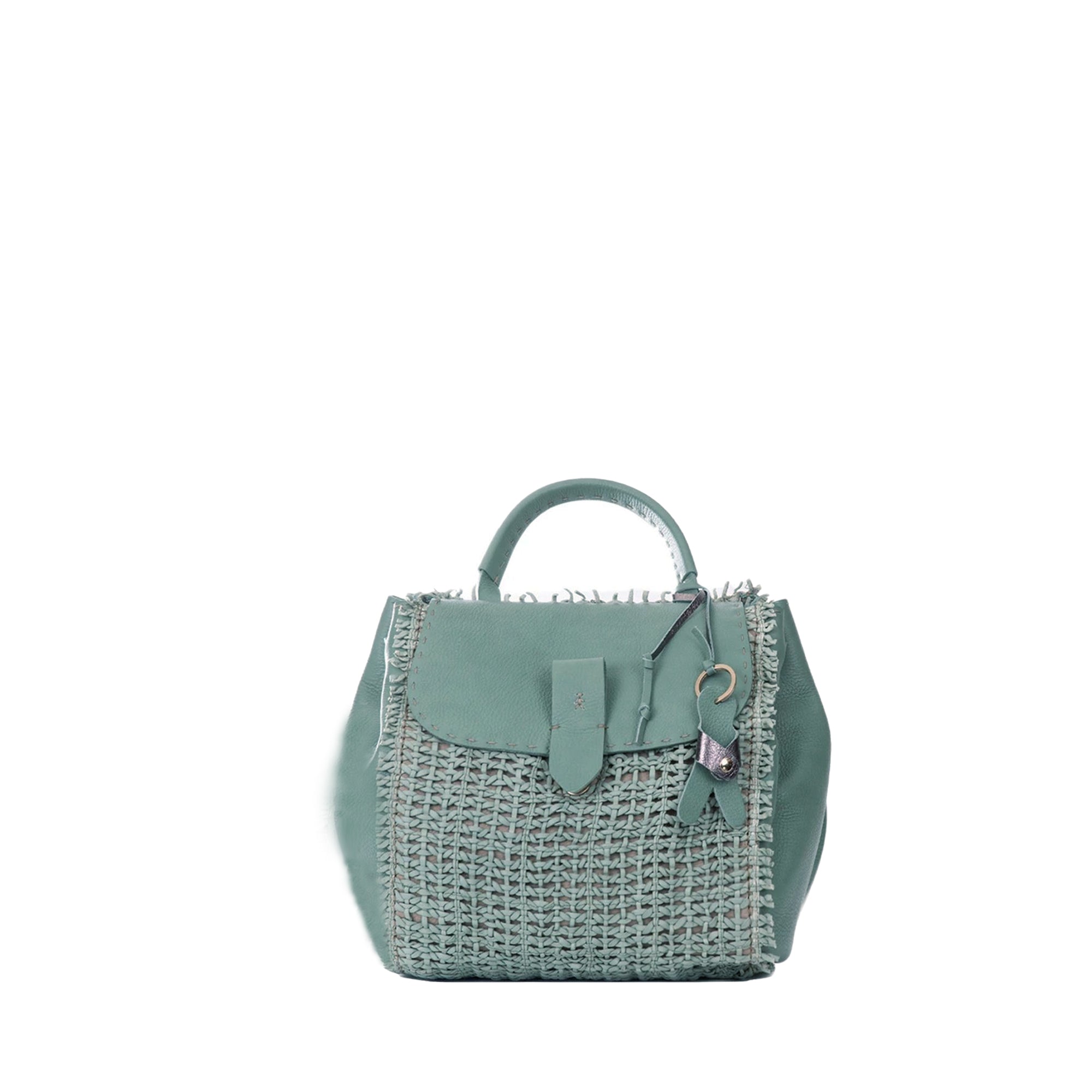 Lia Backpack M Intreccio Rete Sage Green