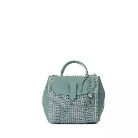 Lia Backpack M Intreccio Rete Sage Green