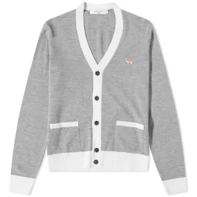 Maison Kitsuné Baby Fox Patch Bicolor Classic CardiganGrey Melange