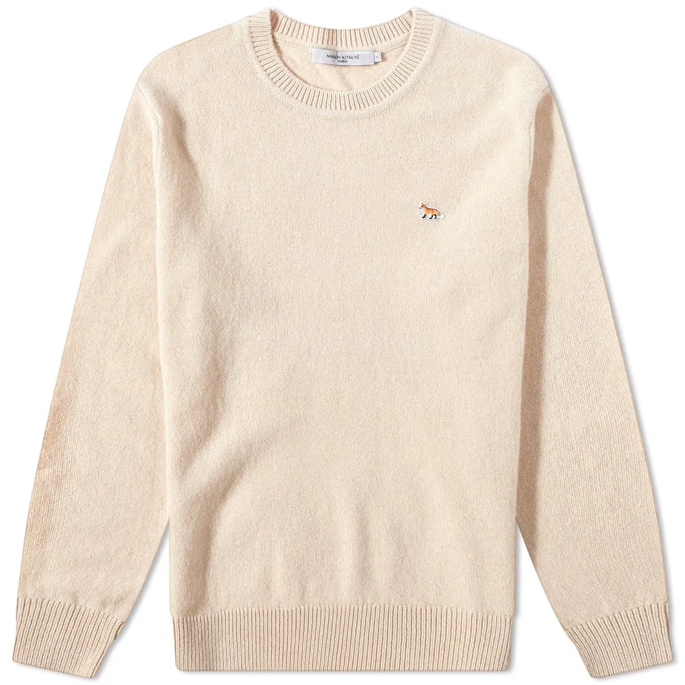 Maison Kitsuné Baby Fox Patch Cosy Crew KnitBeige