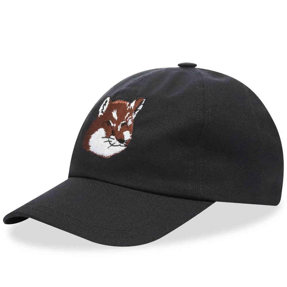 Maison Kitsuné Large Fox Head 6 Panel CapNavy