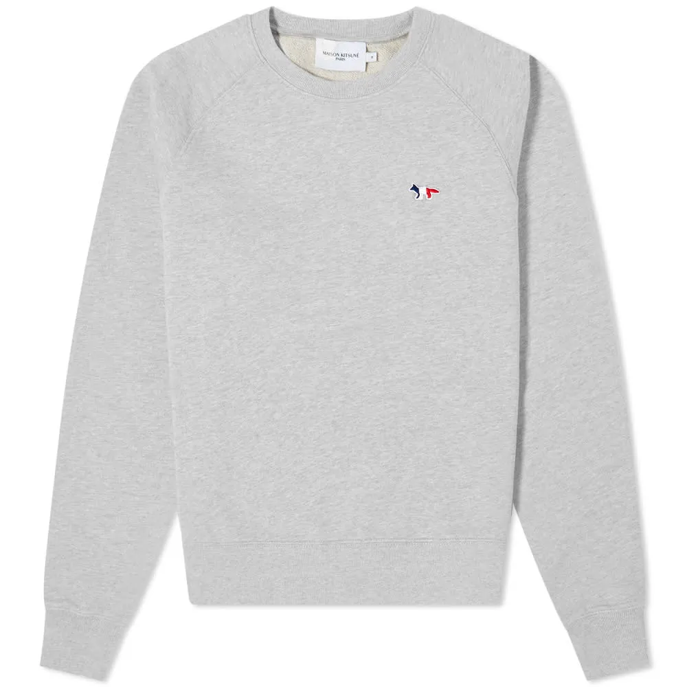 Maison Kitsuné Tricolor Fox Patch Adjusted Crew SweatGrey