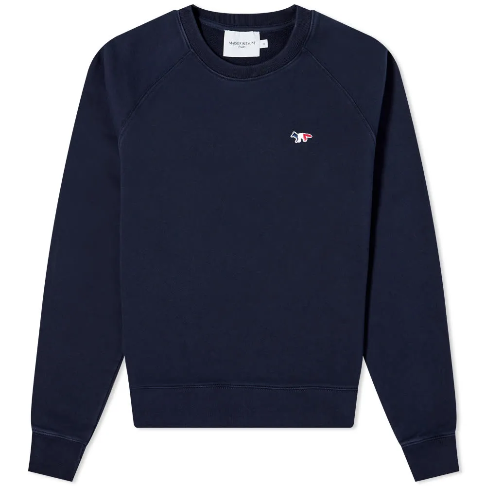 Maison Kitsuné Tricolor Fox Patch Adjusted Crew SweatNavy