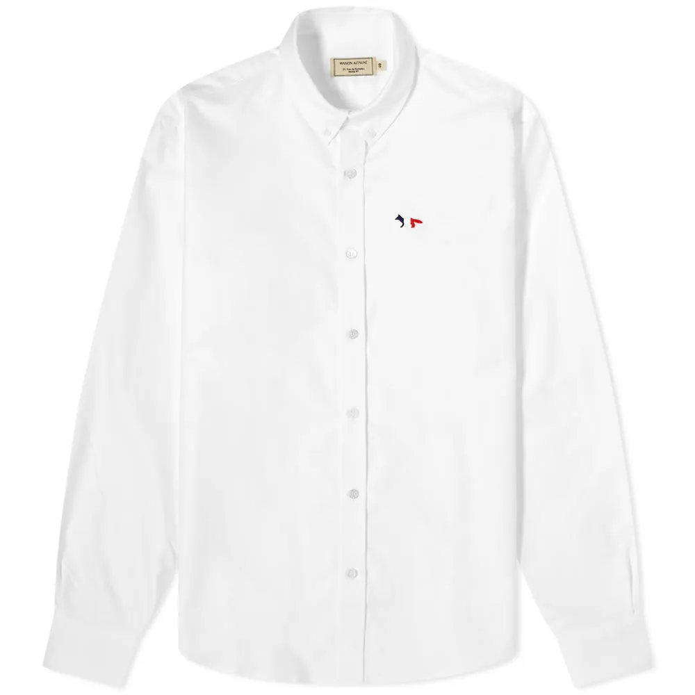 Maison Kitsuné Tricolor Fox Patch Classic ShirtWhite