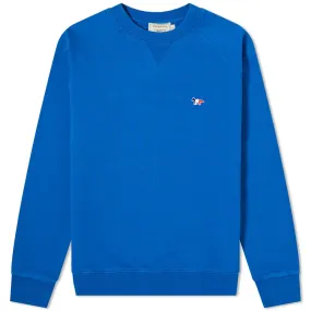 Maison Kitsuné Tricolor Fox Patch Clean Crew SweatDark Blue