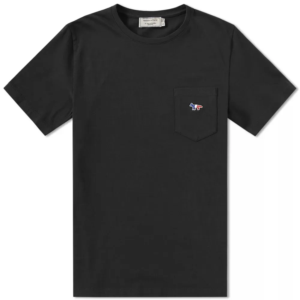 Maison Kitsuné Tricolor Fox Pocket TeeBlack