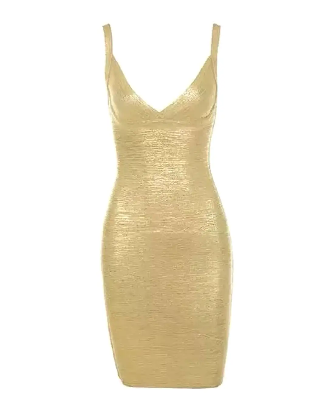 Metallic Gold Bandage Dress