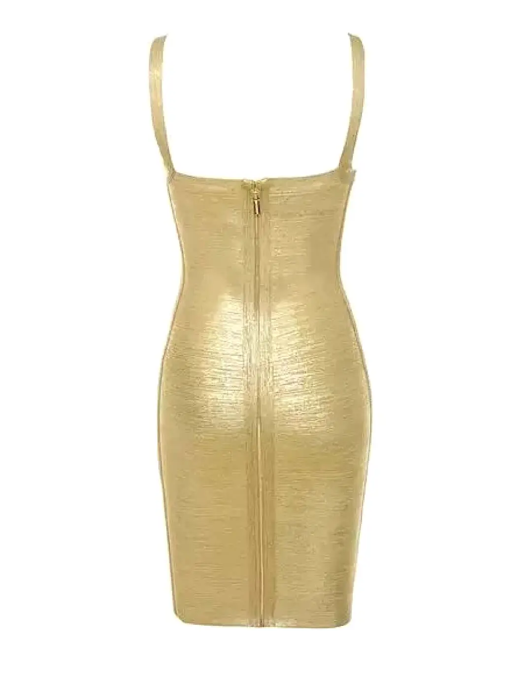 Metallic Gold Bandage Dress