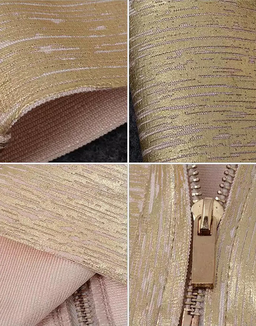 Metallic Gold Cutout Bandage Dress