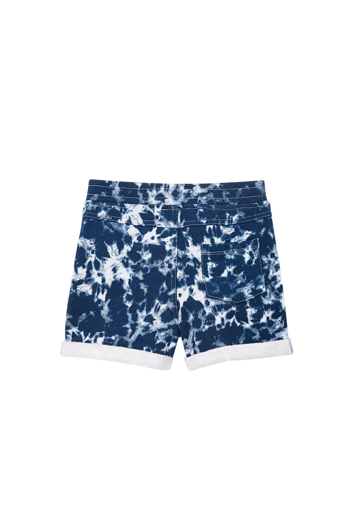 Milky Blue Tie Dye Fleece Short