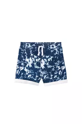 Milky Blue Tie Dye Fleece Short