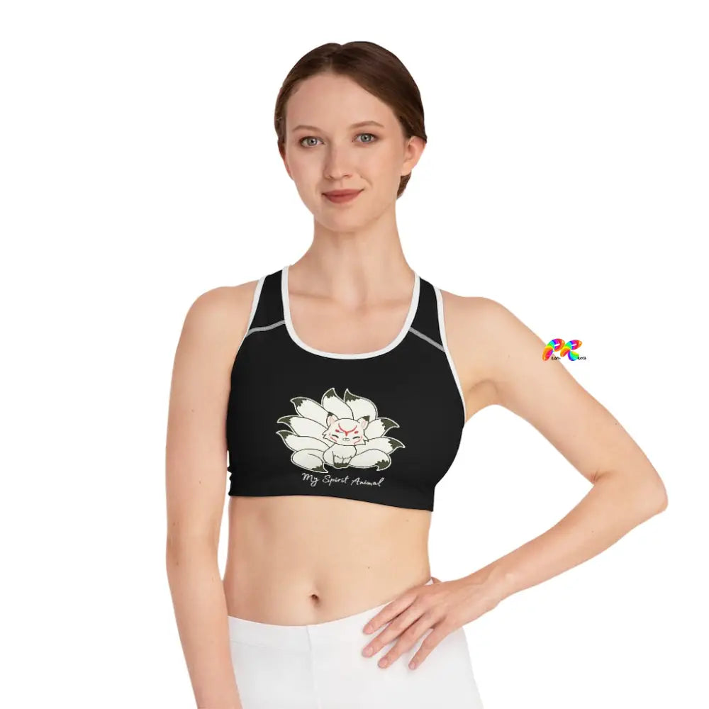 My Spirit Animal Nine-Tailed Fox Sports Bra