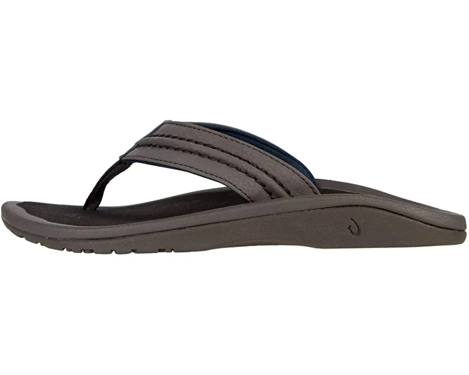 Olukai Men's Hokua Flip Flop - Dark Wood/Dark Wood 10161-6363