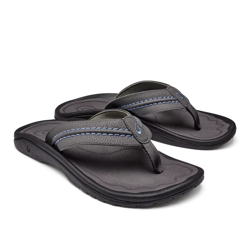 Olukai Men's Hokua Flip Flop - Pavement/Pavement 10161-PVPV