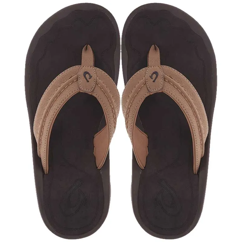 Olukai Men's Hokua Flip Flop - Tan/Tan 10161-3434