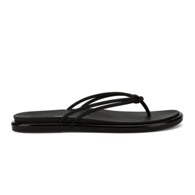 Olukai Women's 'Aka Flip Flop - Black/Black 20509-4040