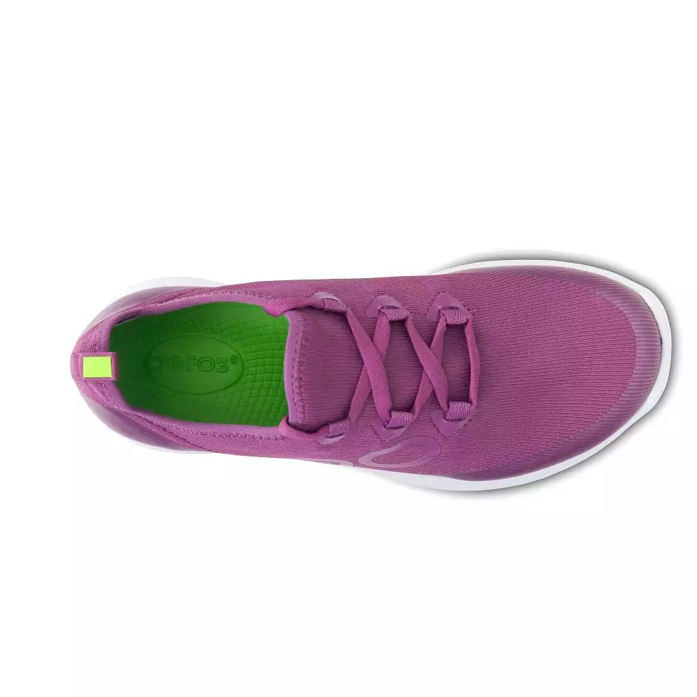 'OOFOS' Women's OOmg Sport LS-Low Shoe - White / Plum