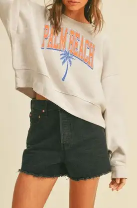 Palm Beach Cropped Sweatshirt