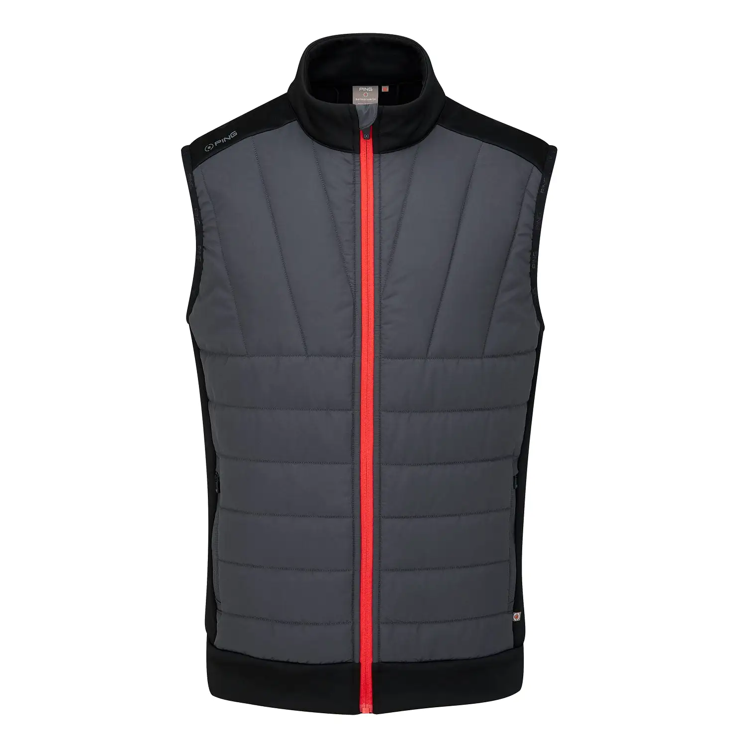 Ping Vernon SensorWarm Full Zip Golf Vest - Asphalt/Black