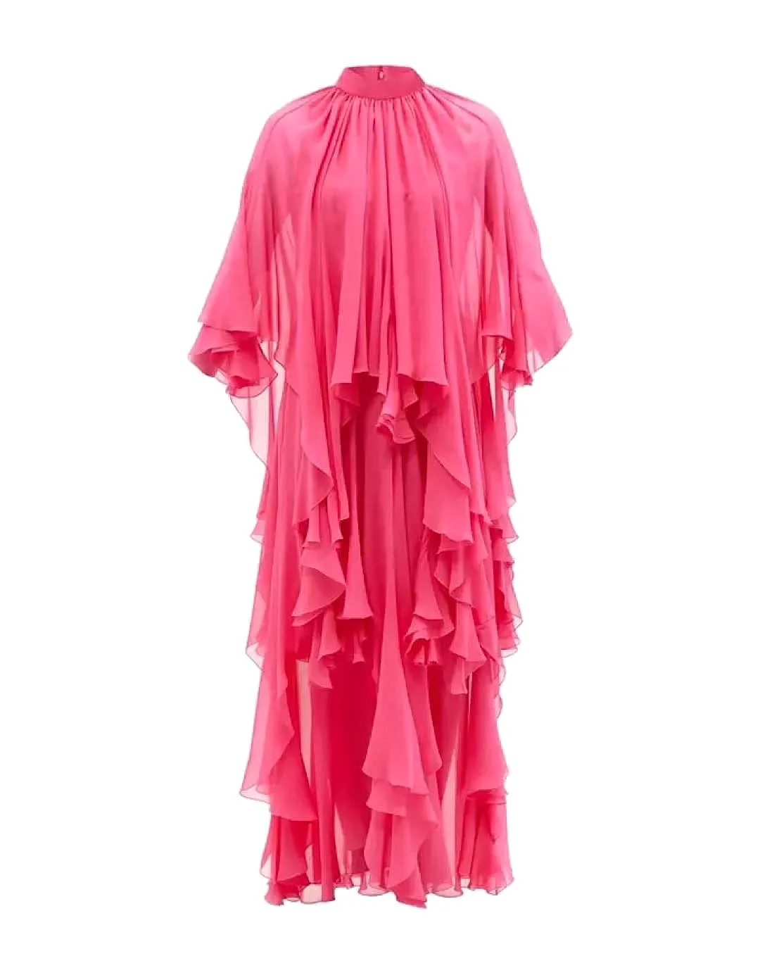 Pink Multi Layer Asymmetrical Dress