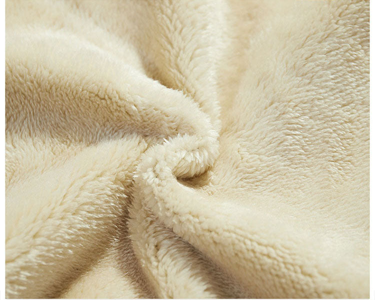 Plush Sherpa Fleece Lined Blanket Winter Crewneck