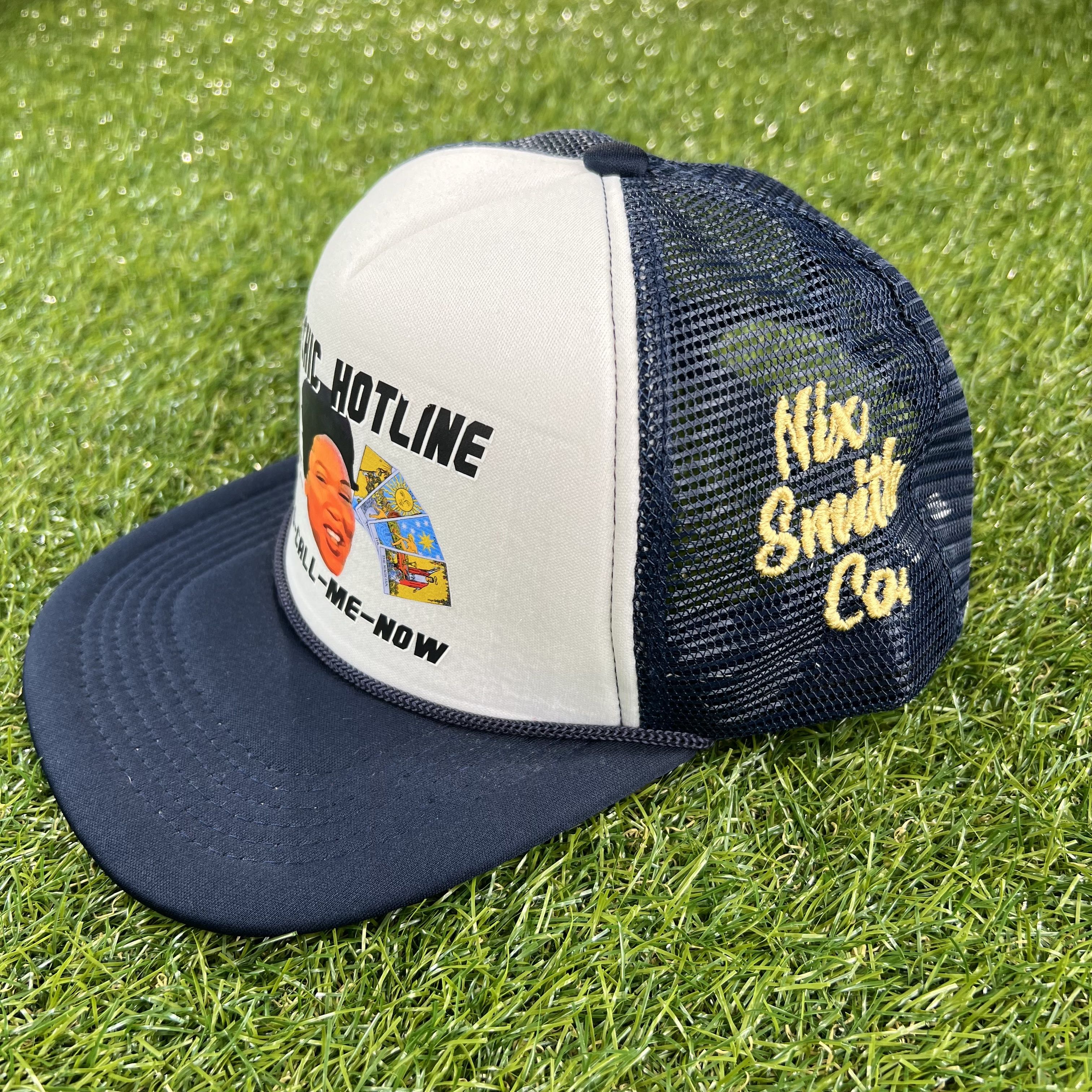 Psychic Hotline Trucker Hat (Navy/Wte)