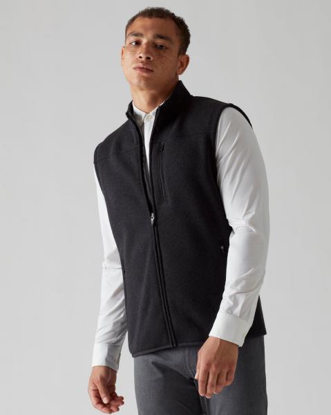 RHONE FLEECE VEST, BLACK